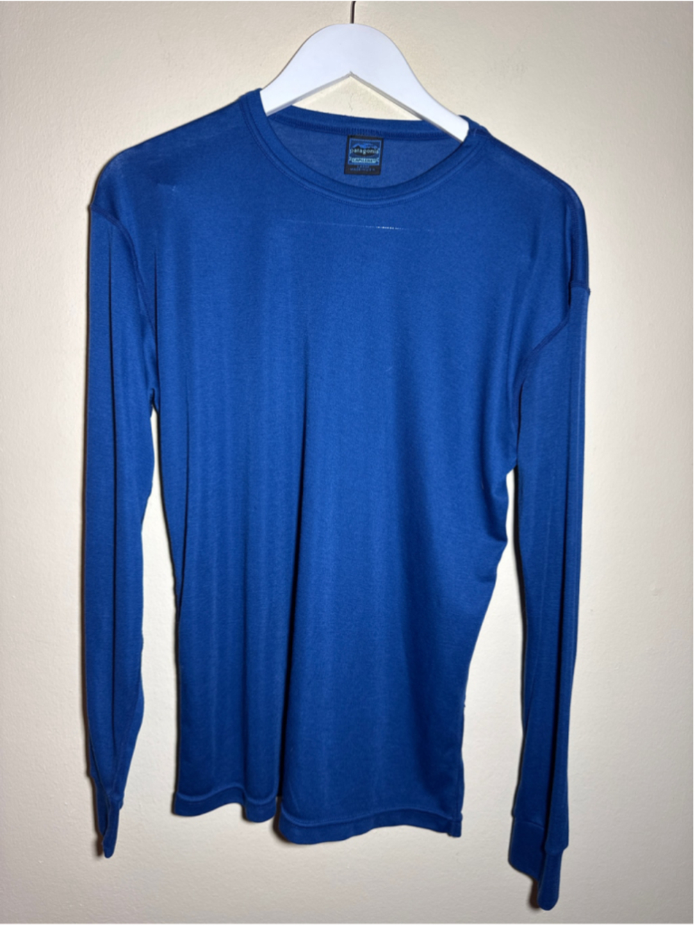 Patagonia Capilene Long Sleeve Tee - Blue - Size Large